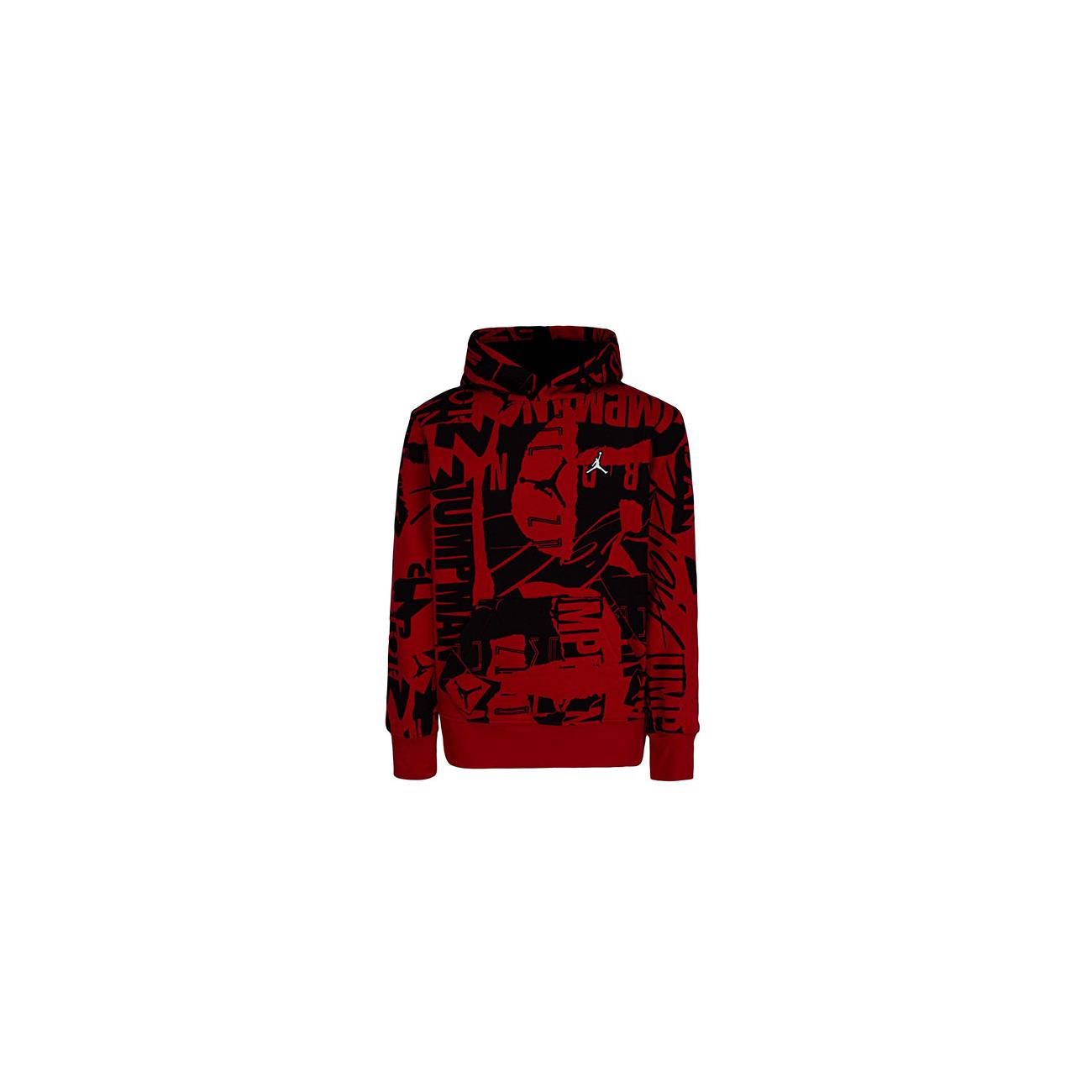 Jordan Jdb Essentials Aop Po Çocuk Sweatshirt 95A712-R78 Kırmızı